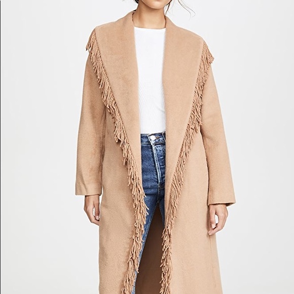 Line and Dot Fringe Coat - Picture 2 of 9